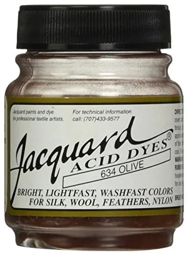Jacquard Acid Dyes 0.5oz Olive | Vibrant, Colorfast, Hot Water Dye for Silk & Wool thumbnail 1