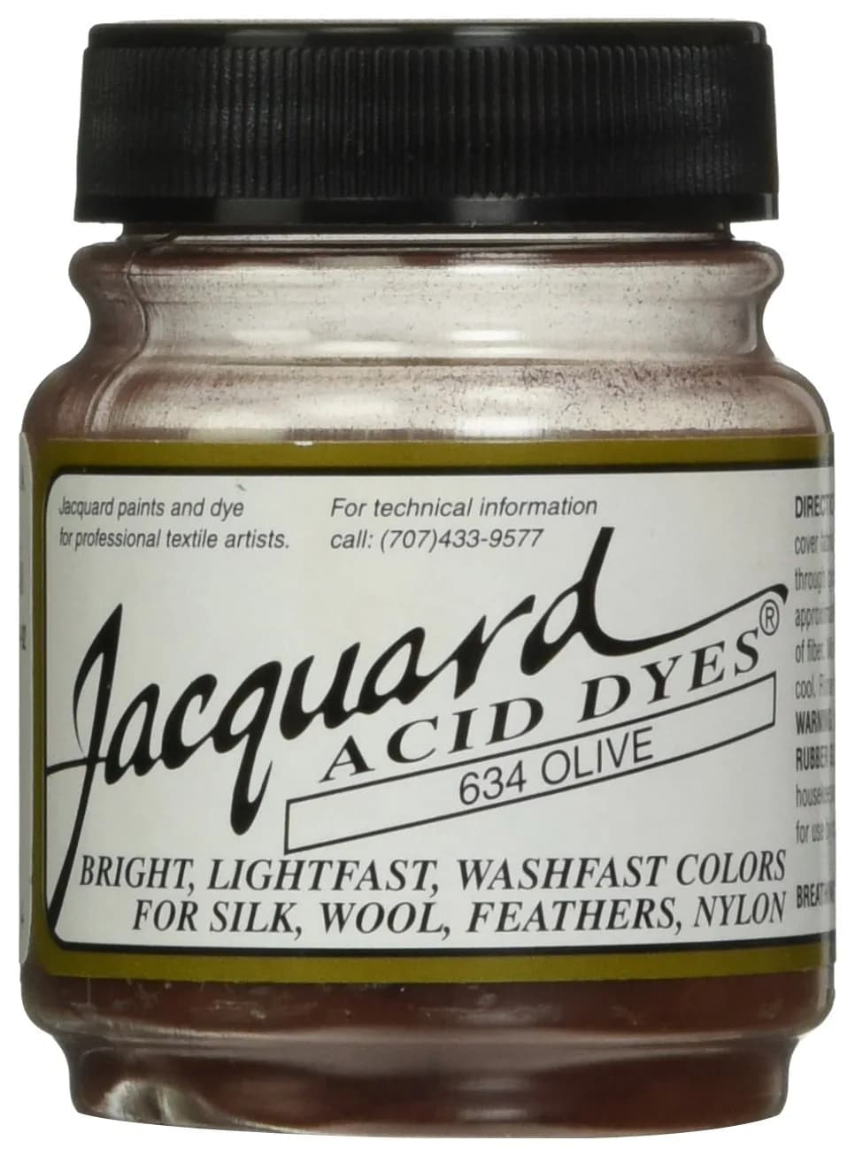 Jacquard Acid Dyes 0.5oz Olive | Vibrant, Colorfast, Hot Water Dye for Silk & Wool - main product image