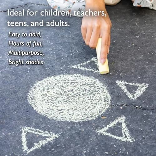 BAZIC Jumbo Color Chalks (15/Bucket) | Vibrant, Soft & Non-Toxic Classroom Chalk thumbnail 3