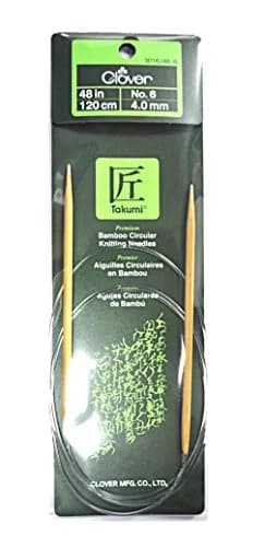 Clover Takumi Bamboo Circular 48-Inch Knitting Needles Size 6 | Light, Natural Bamboo for Knitting thumbnail 1