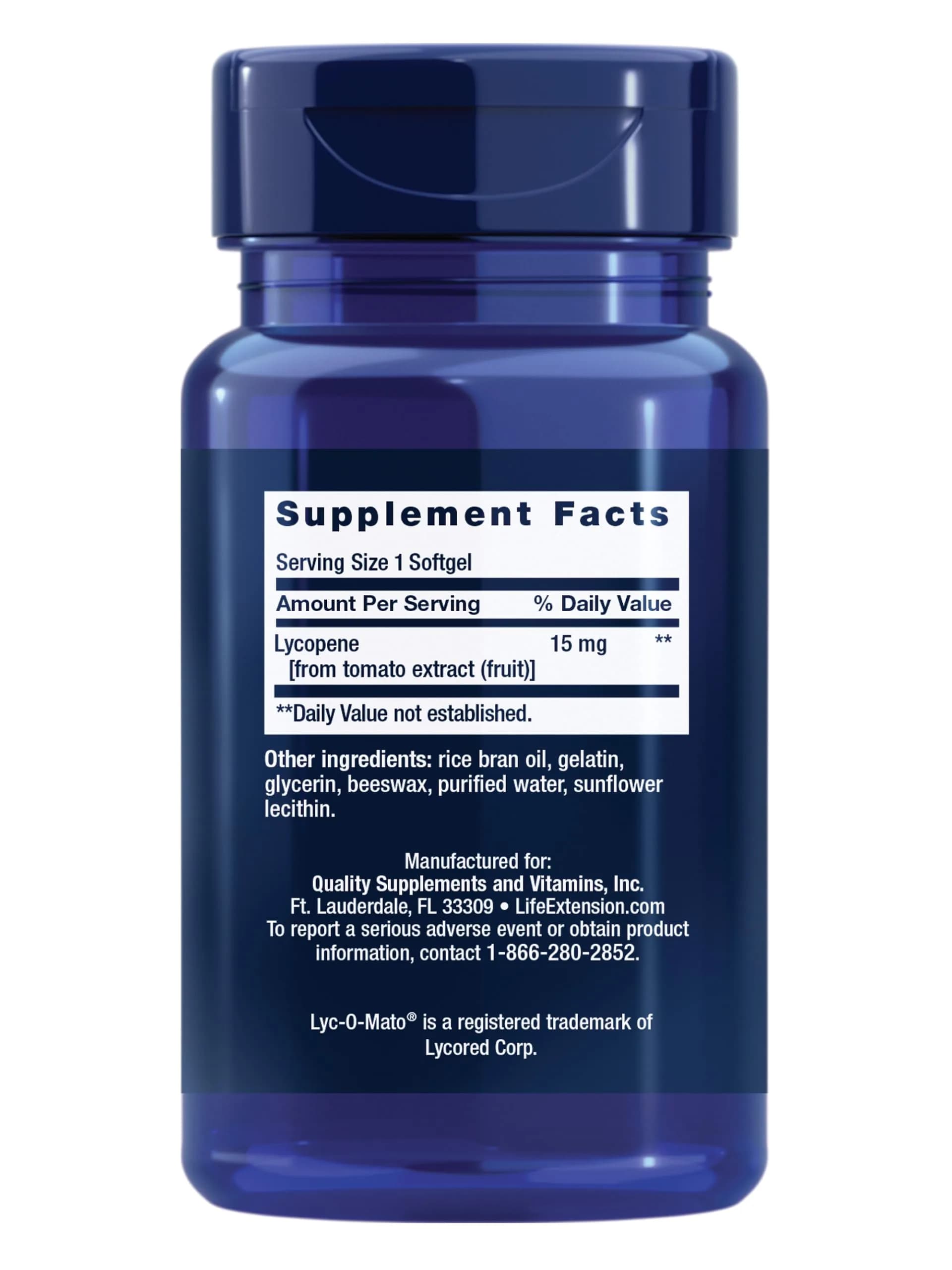 Life Extension Mega Lycopene Softgels 90 Count (40.8g) | Supports Prostate & Arterial Health - view 2