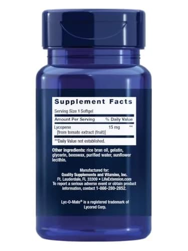 Life Extension Mega Lycopene Softgels 90 Count (40.8g) | Supports Prostate & Arterial Health thumbnail 2