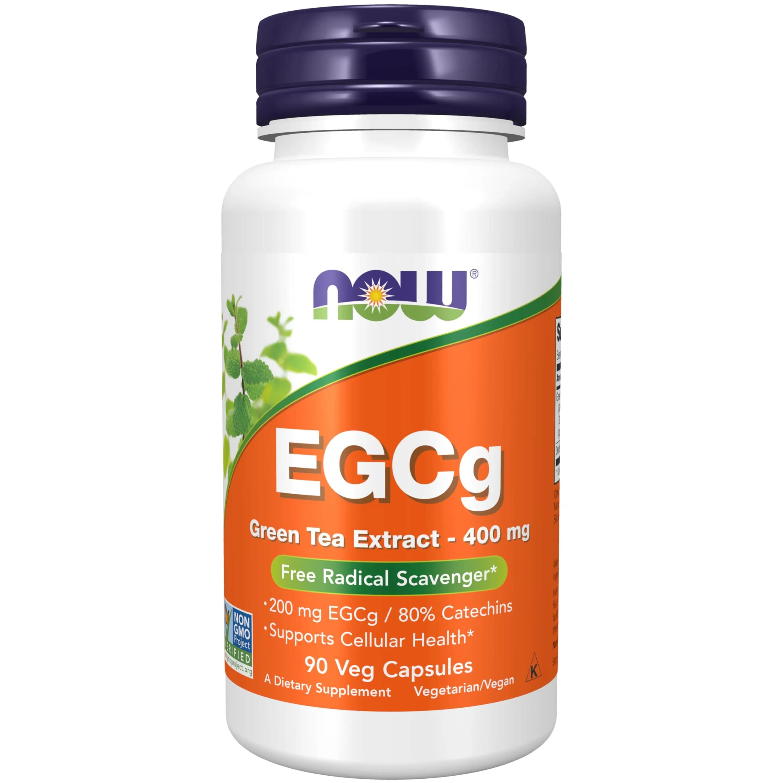NOW Foods Green Tea Extract 400 mg Veg Capsules | Free Radical Scavenger, 90 Count (200 mg EGCg per capsule)