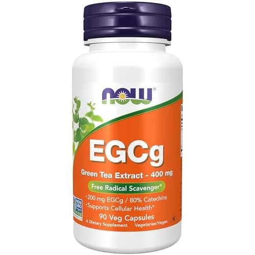 NOW Foods Green Tea Extract 400 mg Veg Capsules | Free Radical Scavenger, 90 Count (200 mg EGCg per capsule) thumbnail 1