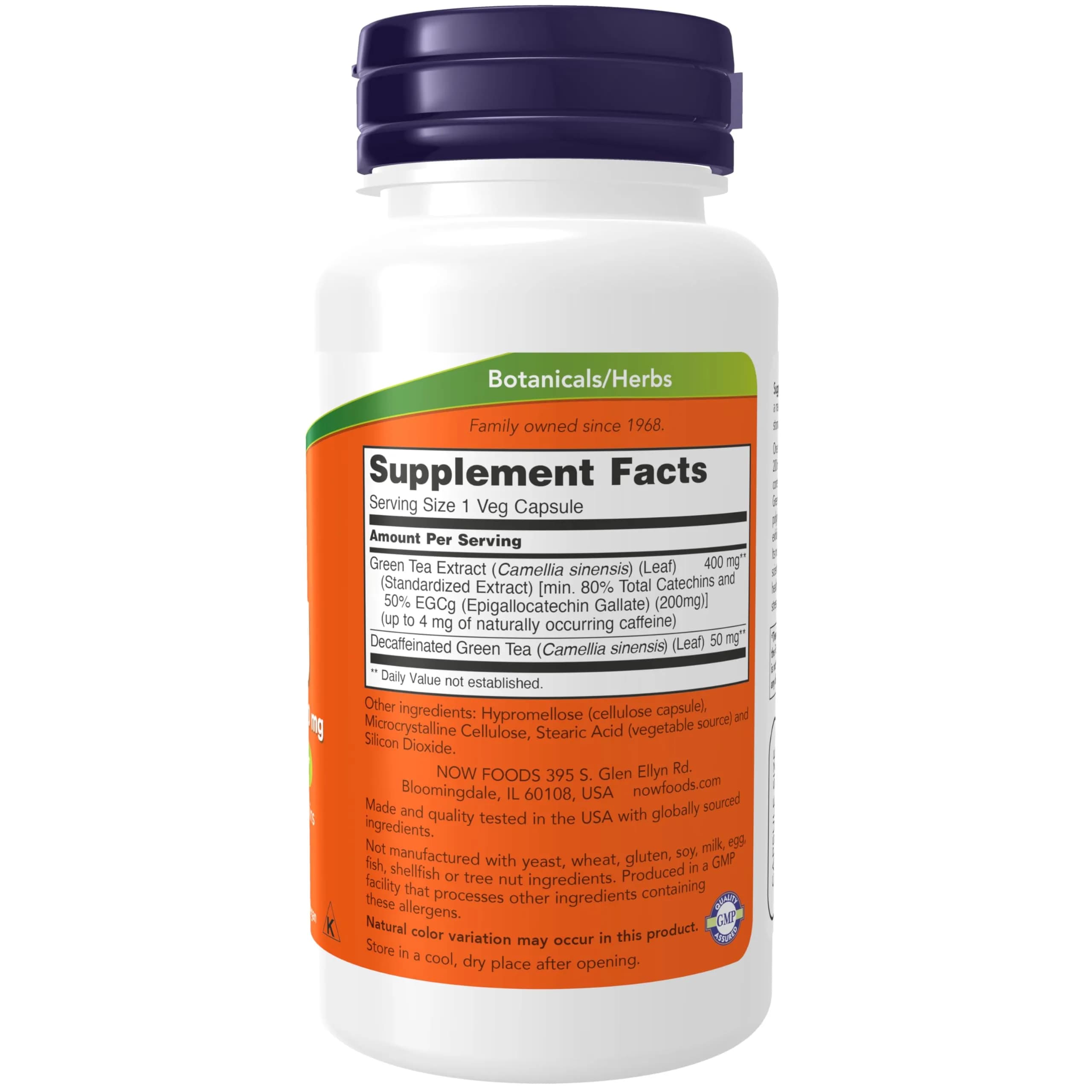 NOW Foods Green Tea Extract 400 mg Veg Capsules | Free Radical Scavenger, 90 Count (200 mg EGCg per capsule) - view 2