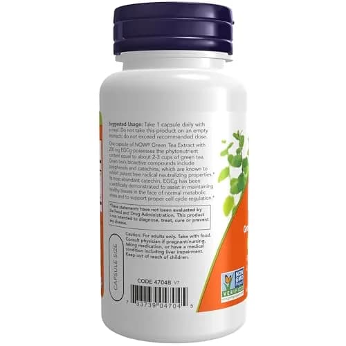 NOW Foods Green Tea Extract 400 mg Veg Capsules | Free Radical Scavenger, 90 Count (200 mg EGCg per capsule) thumbnail 3
