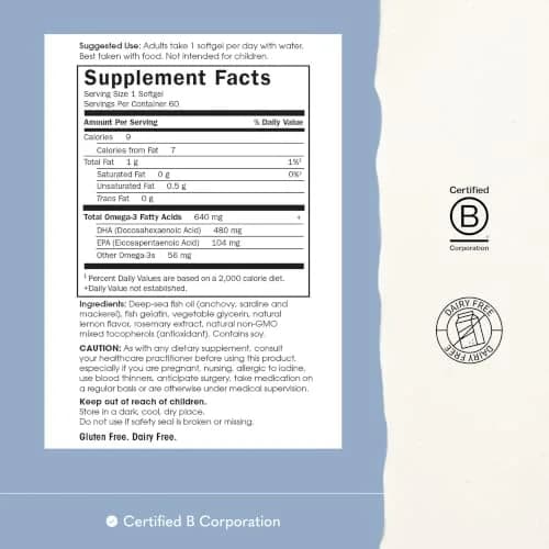 Garden of Life Prenatal DHA Omega 3 Fish Oil Supplement Lemon 60 Softgels | Supports Baby's Brain Development thumbnail 4