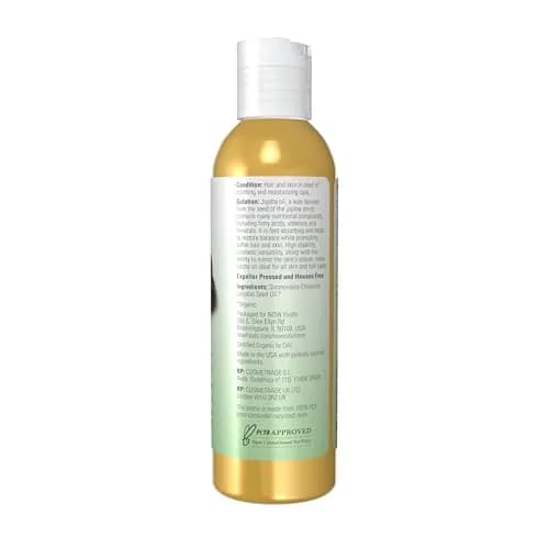 NOW Solutions Organic Jojoba Oil Moisturizing Multi-Purpose 120ml (4 fl. oz) | Pure Cold-Pressed Carrier Oil for Skin & Hair thumbnail 2