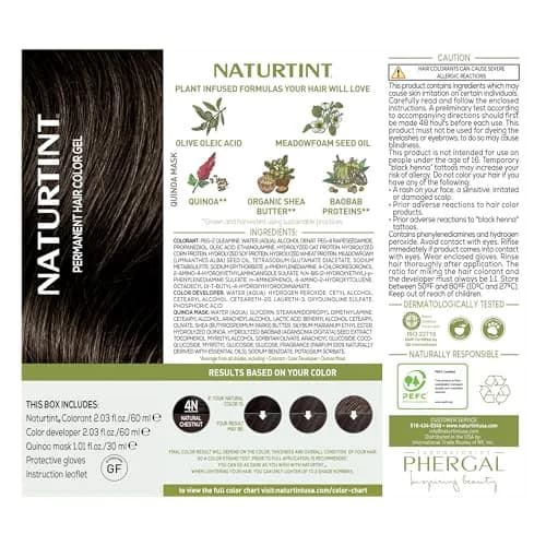 Naturtint 4N Natural Chestnut Permanent Hair Color 5.07 Fl Oz | Up to 100% Gray Coverage, Ammonia Free, Vegan, Long Lasting thumbnail 4