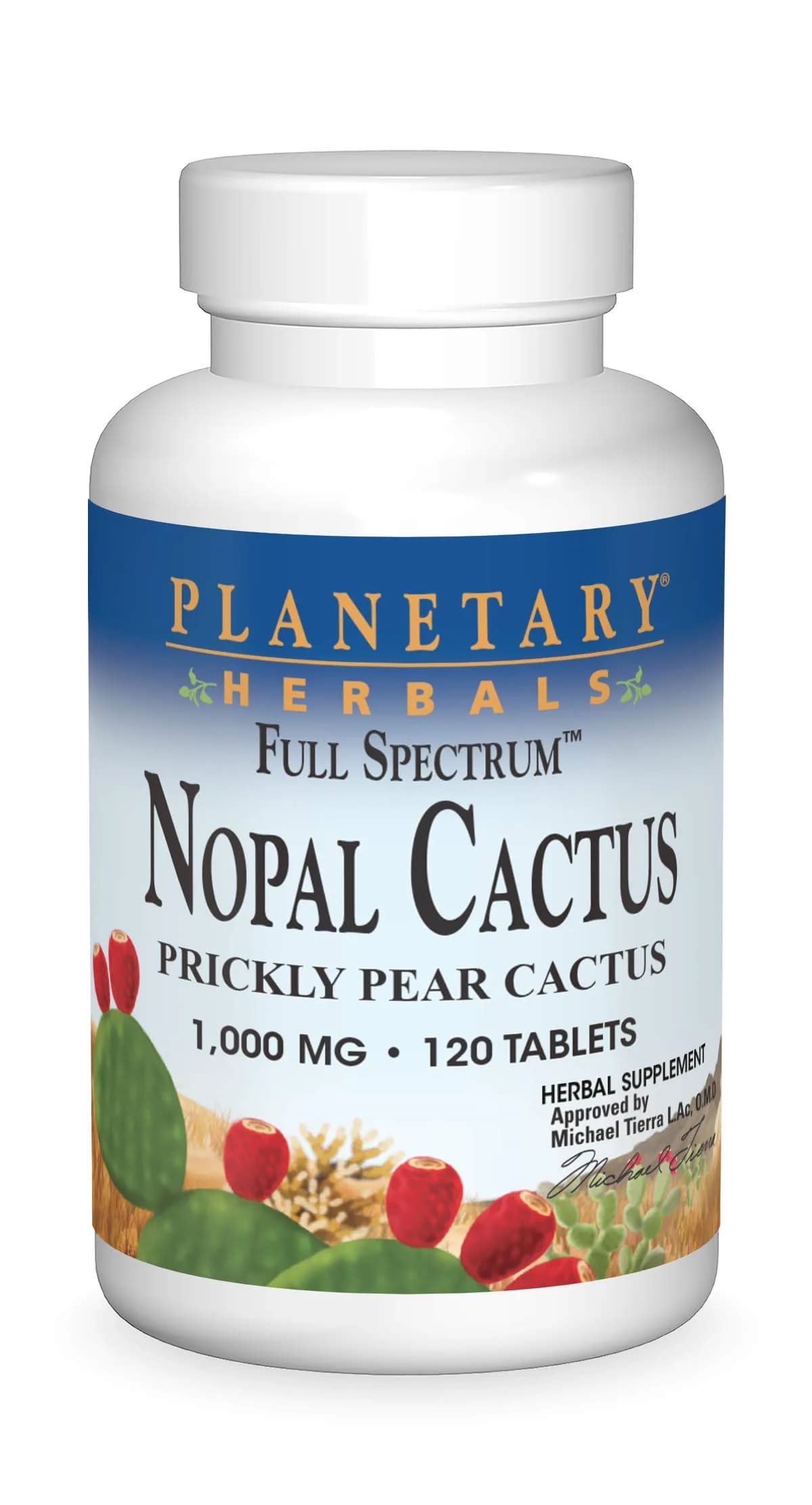 Planetary Herbals Full Spectrum Nopal Cactus 1000 mg | Supports Glucose & Electrolyte Balance — Tablet