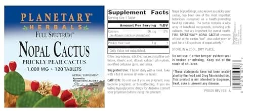Planetary Herbals Full Spectrum Nopal Cactus 1000 mg | Supports Glucose & Electrolyte Balance thumbnail 6