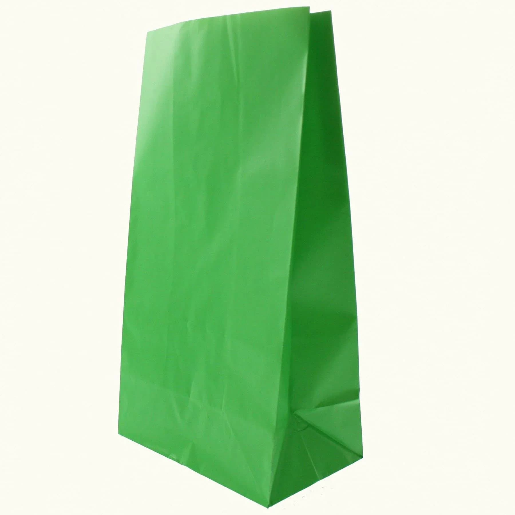 Unique Vibrant Green Paper Party Bags (12 Count, 25cm x 9cm x 25cm) | Eco-Friendly & Sturdy for All Celebrations - view 3