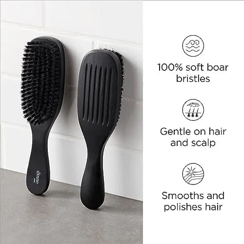 Diane 7-Row 100% Boar Bristle Hair Brush for 360 Waves | Gentle, Natural Shine (70-120 chars) thumbnail 2