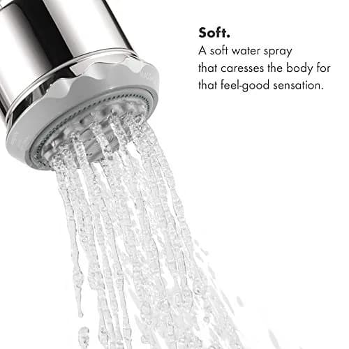 hansgrohe Clubmaster Shower Head Brushed Nickel 9.5cm (3.75") | 3 Spray Modes, 2.5 GPM Flow Rate thumbnail 7