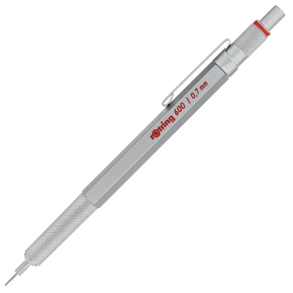 Rotring 600 Series Mechanical Pencil 0.7mm Silver Body | Precise Drafting & Writing Tool — Silver Body