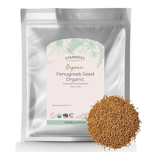Starwest Botanicals Organic Whole Fenugreek Seeds 16 Ounce | Kosher & USDA Certified thumbnail 1