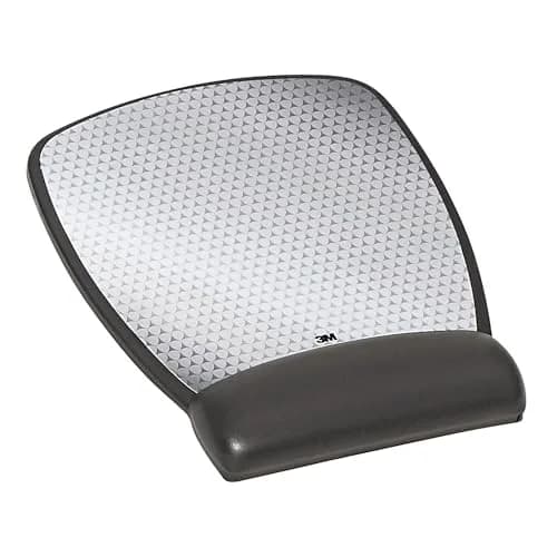 3M Precise Mouse Pad with Gel Wrist Rest, Vertex, 8.6 in x 6.8 in | Precise optical surface, antimicrobial support, ergonomic design thumbnail 1