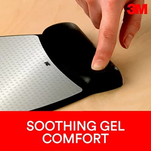 3M Precise Mouse Pad with Gel Wrist Rest, Vertex, 8.6 in x 6.8 in | Precise optical surface, antimicrobial support, ergonomic design thumbnail 6