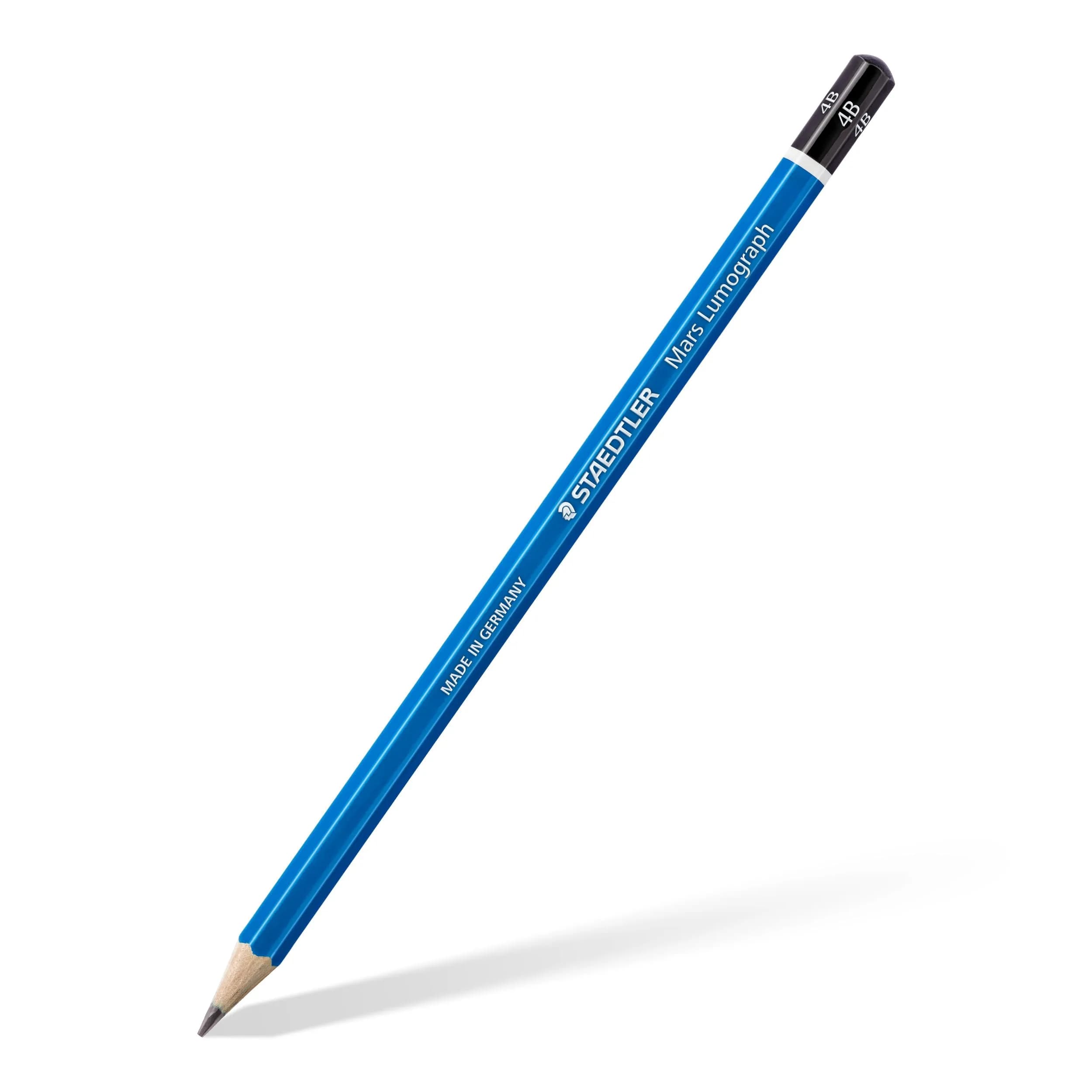 STAEDTLER Mars Lumograph 3B Graphite Pencil 1 Count | Medium Soft, Break-Resistant Bonded Lead, 12 Pack — 4B thumbnail 2