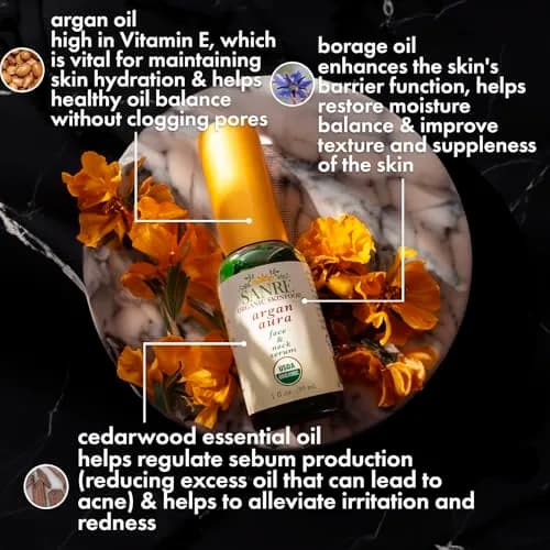 SanRe Organic Skinfood Argan Aura Serum 30ml | USDA Organic Anti-Aging & Clearing thumbnail 2