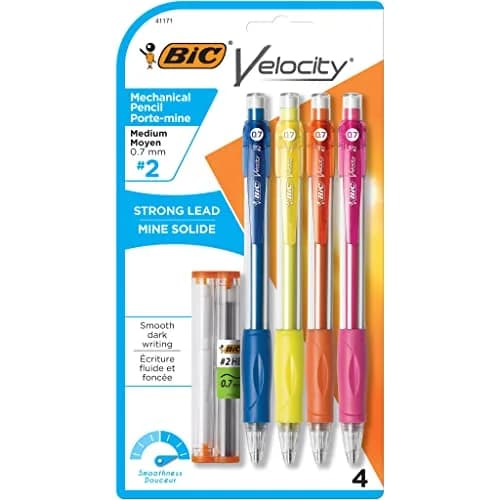 BIC Velocity Mechanical Pencils 0.7mm | Colorful Barrel, School & Office Use - main product image