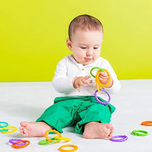 Bright Starts Lots of Links Rings Toys | 24 Count Multicolor thumbnail 5