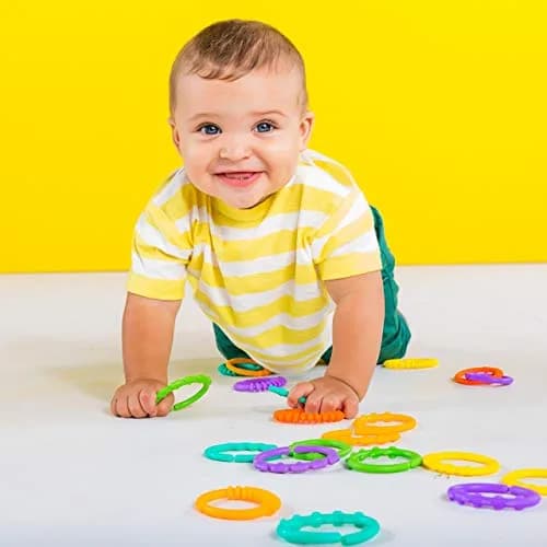 Bright Starts Lots of Links Rings Toys | 24 Count Multicolor thumbnail 6