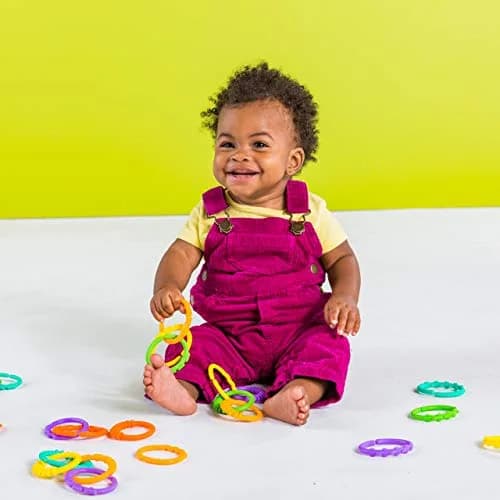 Bright Starts Lots of Links Rings Toys | 24 Count Multicolor thumbnail 8