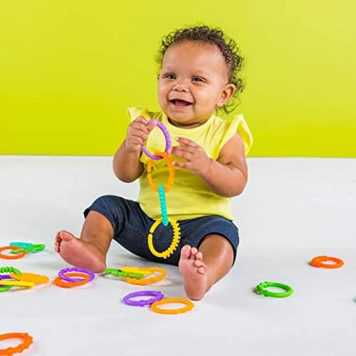 Bright Starts Lots of Links Rings Toys | 24 Count Multicolor thumbnail 2