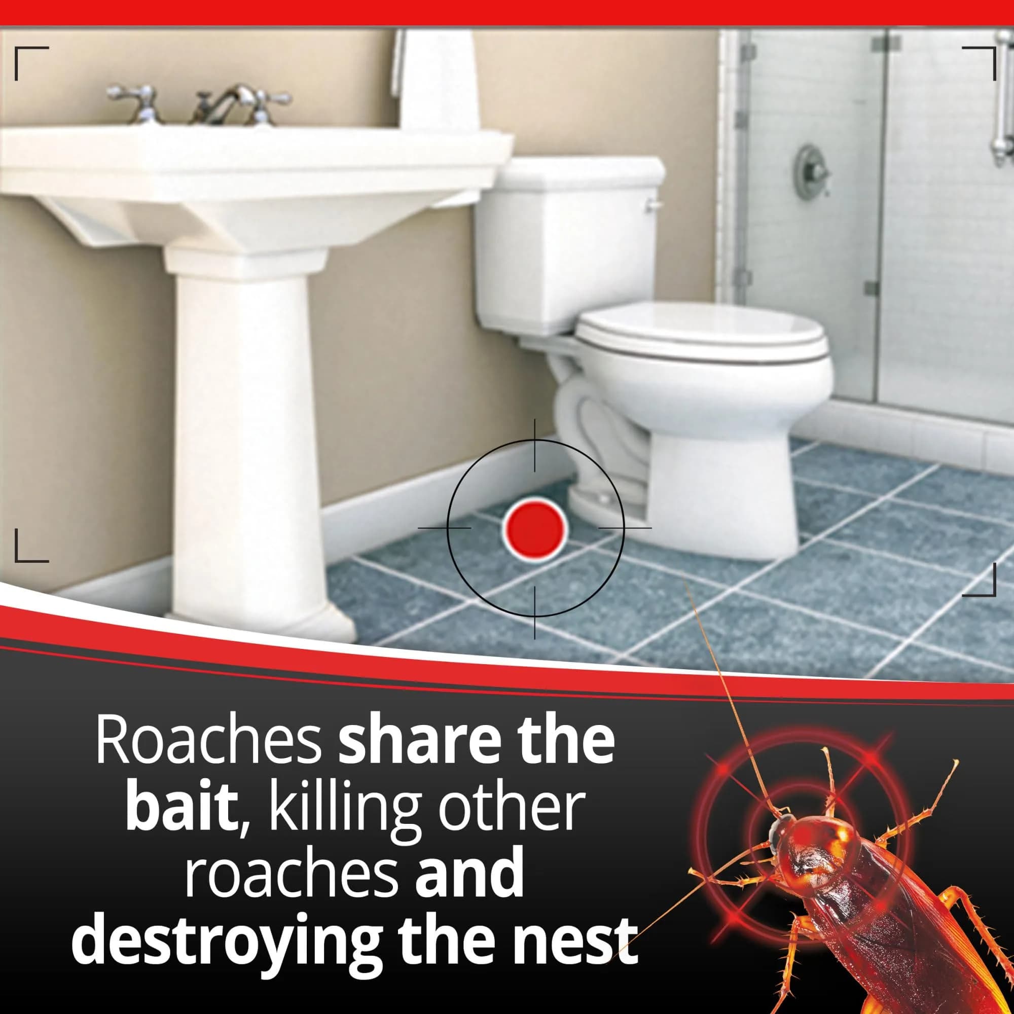 Combat Max Large Roach Killing Bait Stations 8 Count | Kills Roaches Continuously for 3 Months - view 8