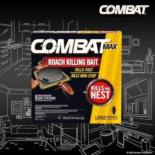 Combat Max Large Roach Killing Bait Stations 8 Count | Kills Roaches Continuously for 3 Months thumbnail 3
