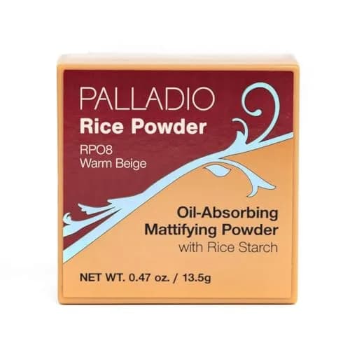 Palladio Rice Powder Loose Setting Powder Warm Beige | Absorbs Oil, Mattifies Face, Extends Makeup Wear thumbnail 1