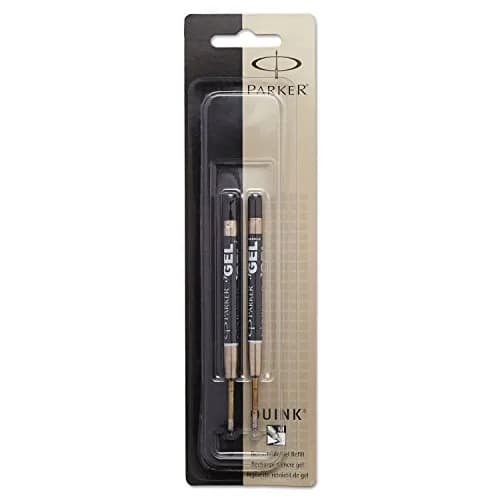 Parker Quink Gel Ink Refills Medium Tip Black | Reliable Writing Performance thumbnail 1
