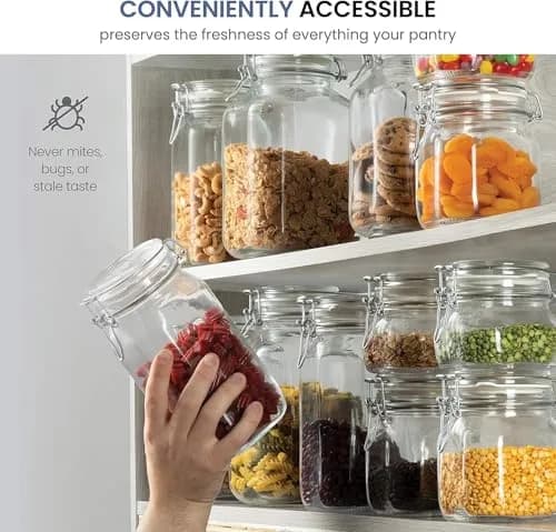 Bormioli Rocco Fido Glass Jar 25.25 oz | Airtight, Italian Craftsmanship, BPA-Free thumbnail 4