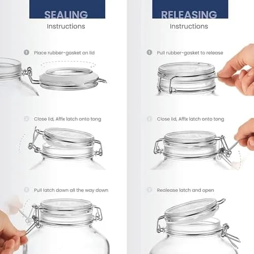 Bormioli Rocco Fido Glass Jar 25.25 oz | Airtight, Italian Craftsmanship, BPA-Free thumbnail 5