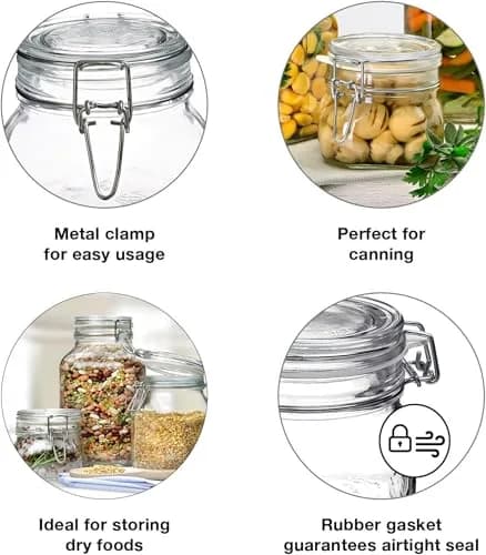 Bormioli Rocco Fido Glass Jar 25.25 oz | Airtight, Italian Craftsmanship, BPA-Free thumbnail 7