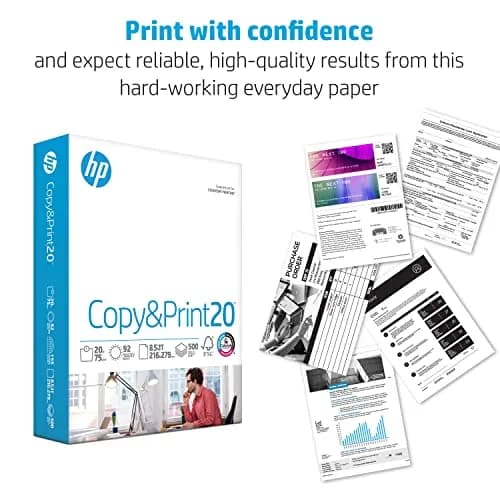 HP Copy&Print20 Printer Paper | 8.5 x 11 Inch | 20 lb | 500 Sheets | 92 Bright White | FSC Certified thumbnail 3