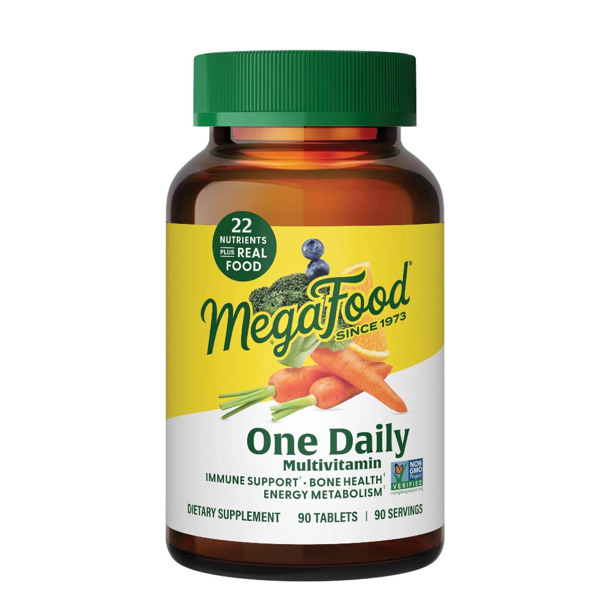 MegaFood One Daily Multivitamin for Women & Men, 22 Nutrients, 90 Tablets | Supports Immunity & Bone Health — Tablet