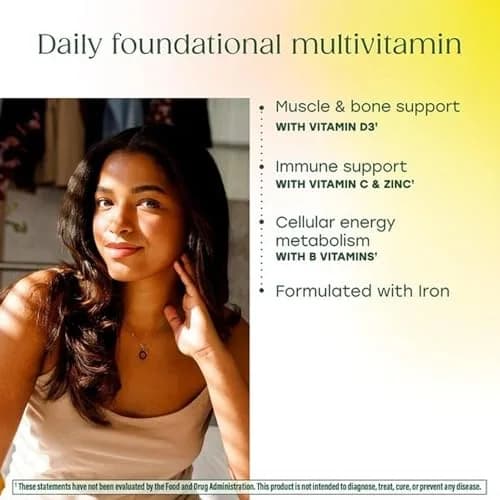 MegaFood One Daily Multivitamin for Women & Men, 22 Nutrients, 90 Tablets | Supports Immunity & Bone Health thumbnail 4