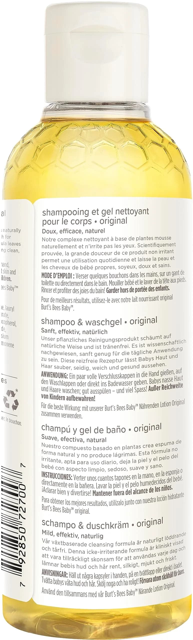 Burt's Bees Baby Bee Original Shampoo & Wash 236ml (8 Fl Oz) | Tear-Free Gentle Cleanser - view 3