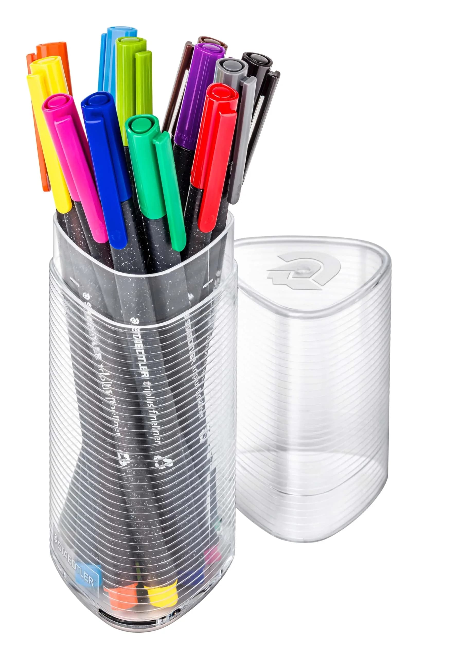 STAEDTLER Triplus Fineliner 0.3mm Pens 12 Color Set | Triangular Ergonomic Design, Water-Based Ink, Assorted Colors - main product image