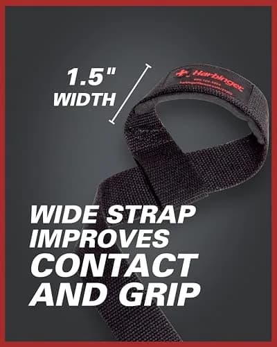 Harbinger Padded Cotton Lifting Straps with NeoTek Cushioned Wrist (Pair, Merlot) | Secure Grip for Heavy Lifts thumbnail 4