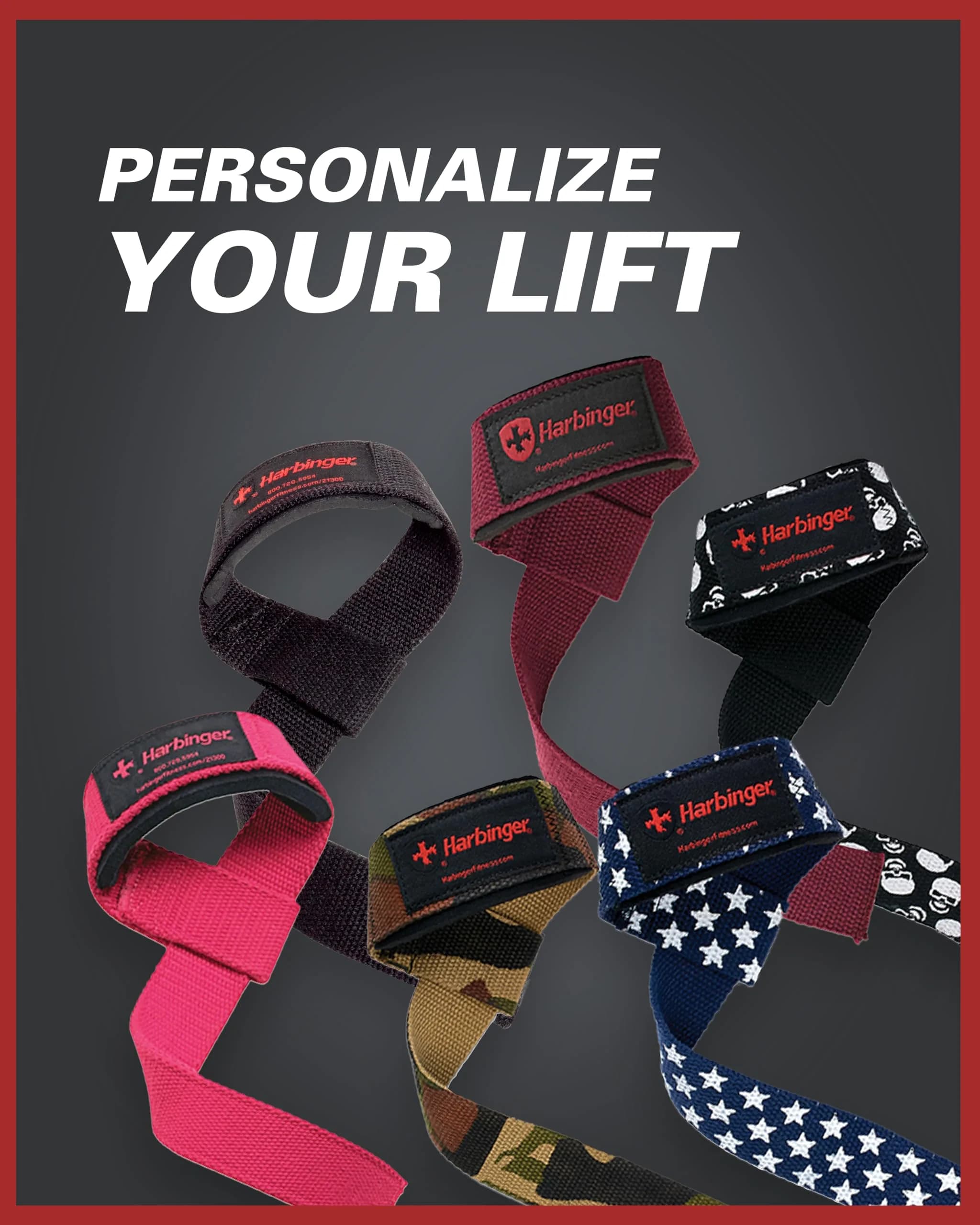 Harbinger Padded Cotton Lifting Straps with NeoTek Cushioned Wrist (Pair, Merlot) | Secure Grip for Heavy Lifts - view 7