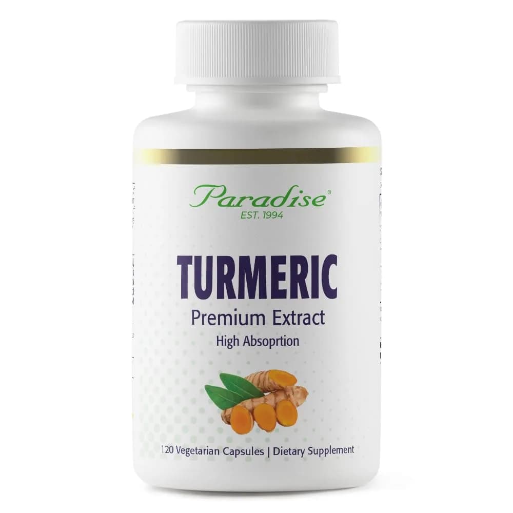 Paradise Herbs & Essentials Turmeric Rhizome Extract 120 Capsules | Bioavailable, Organic, Pure