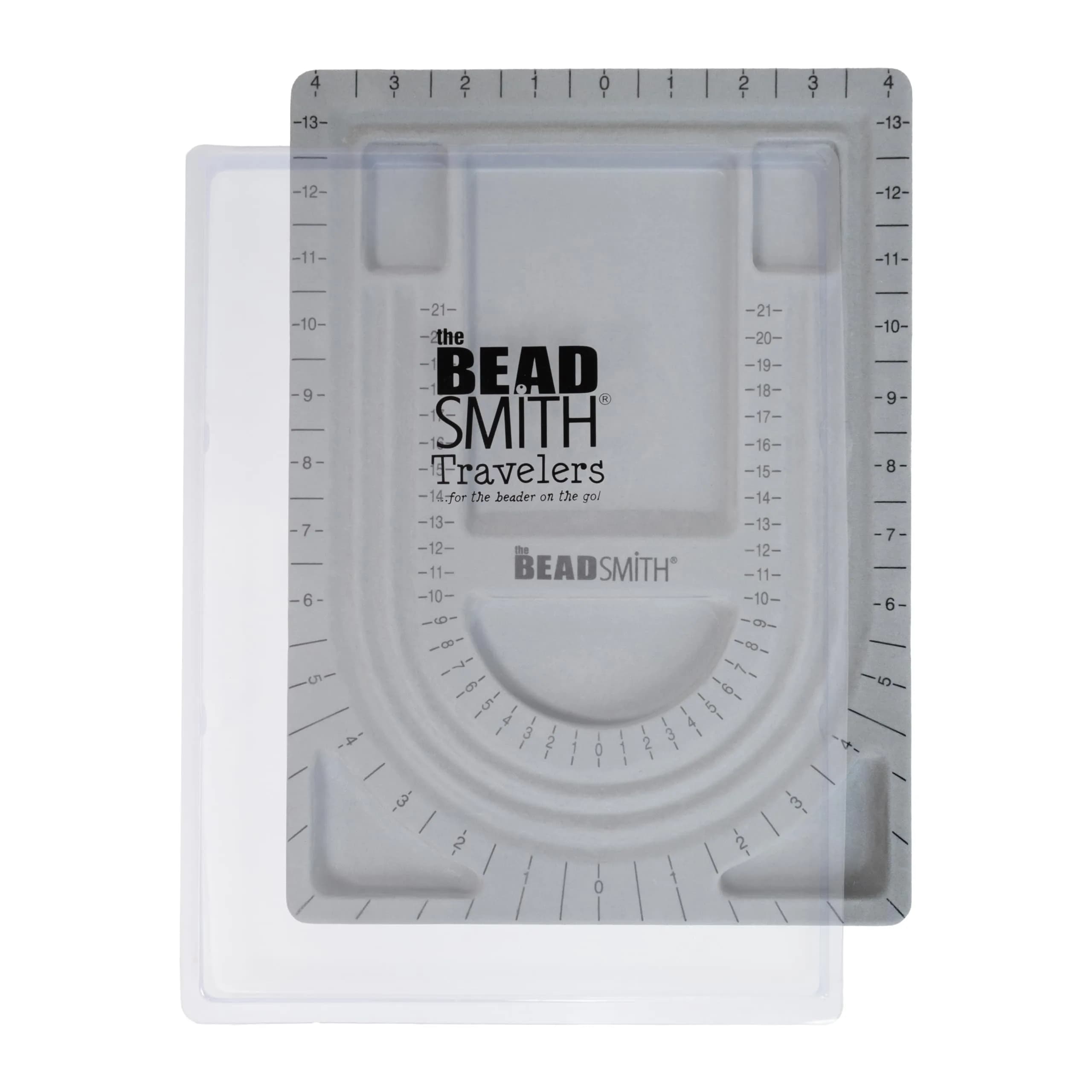 The Beadsmith Grey Flocked Bead Board with Cover, 34.9 cm (13.75 in) | Design Bracelets & Necklaces — 28" - U Channel w/ Cover