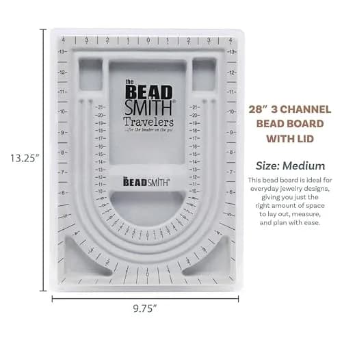 The Beadsmith Grey Flocked Bead Board with Cover, 34.9 cm (13.75 in) | Design Bracelets & Necklaces thumbnail 3