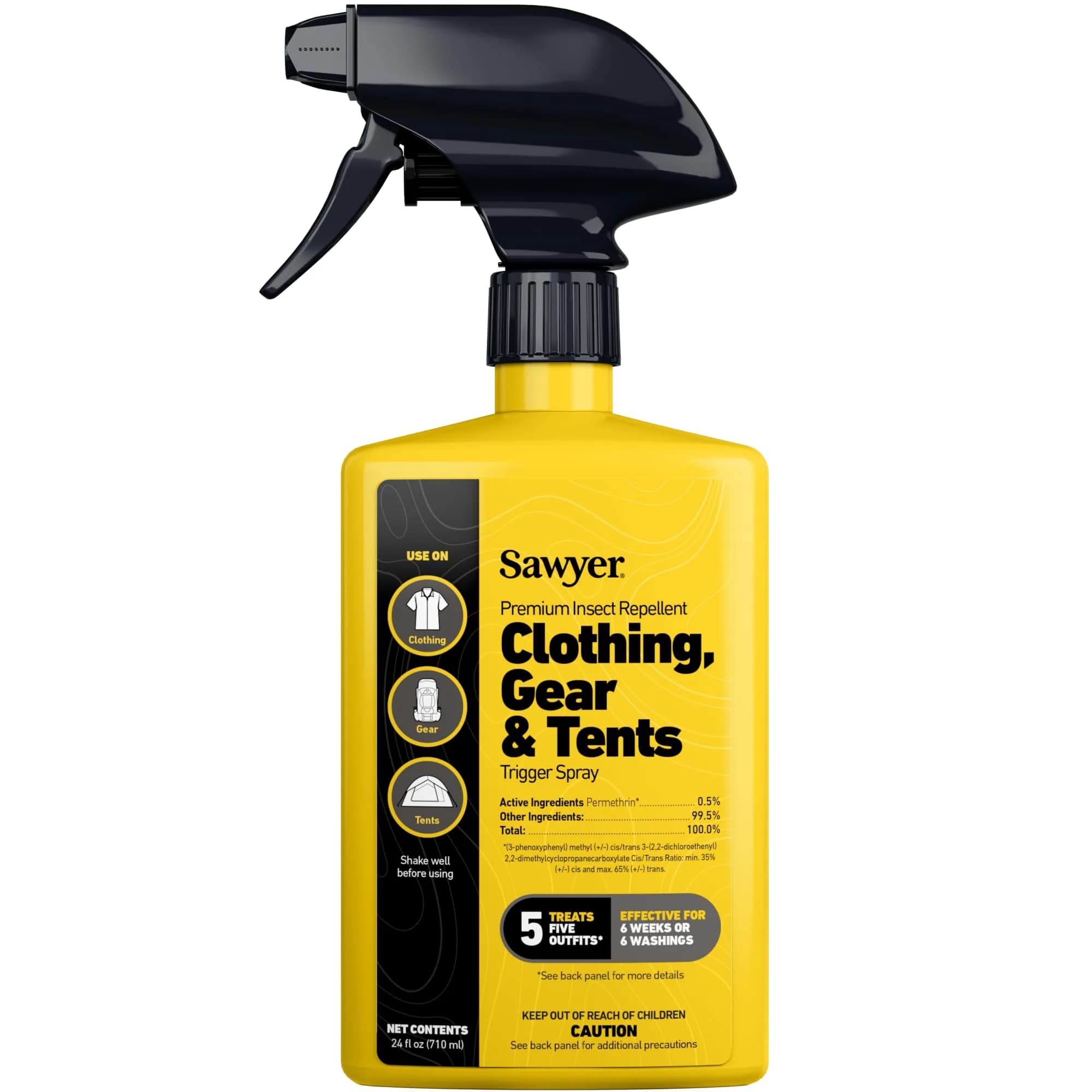 Sawyer Permethrin Insect Repellent Spray for Clothing & Gear, 709ml (24 Fl Oz) | Kills Ticks & Mosquitoes for 6 Weeks - main product image