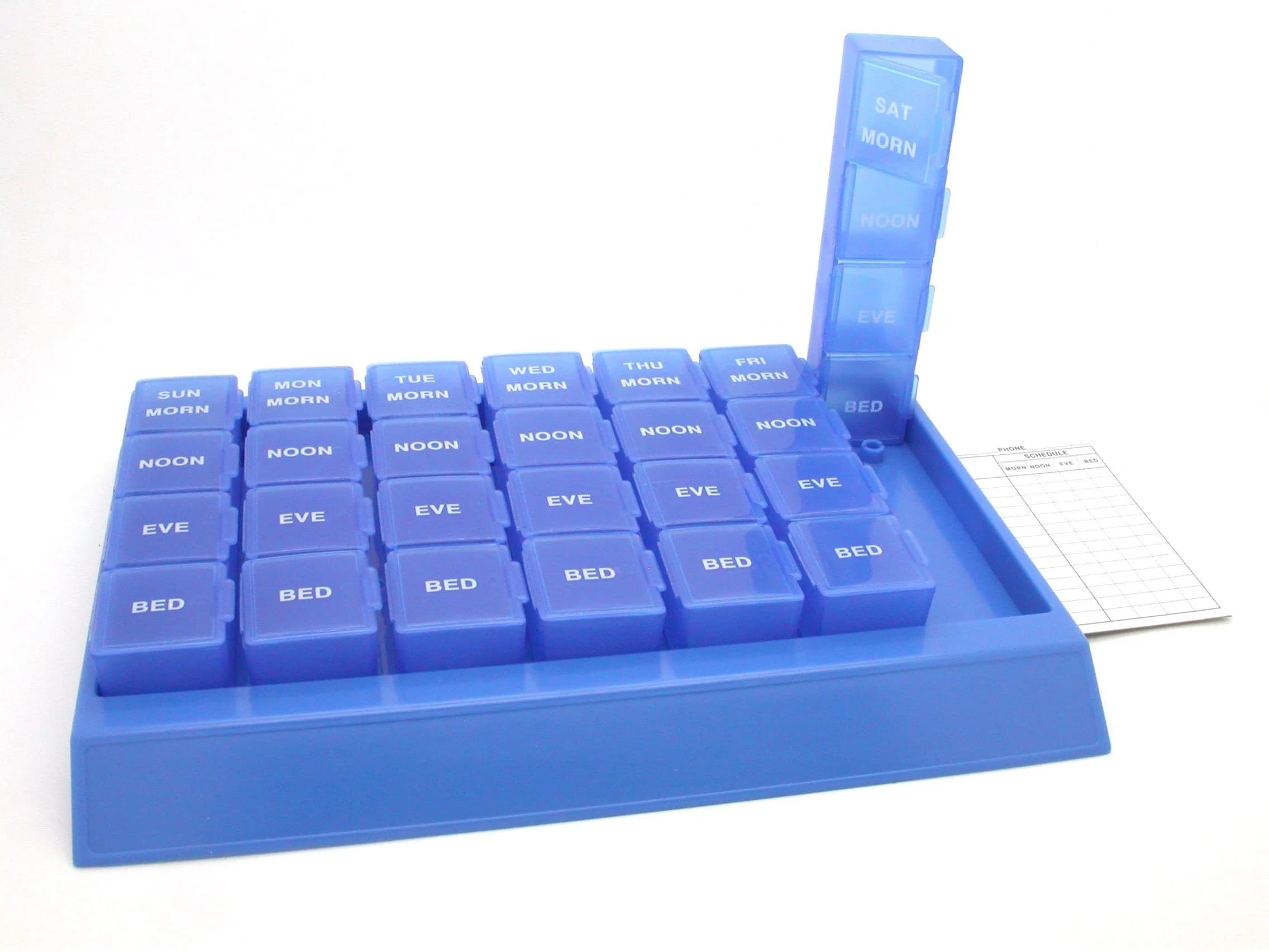 Acu-Life Pop-Out Daily 7-Day Pill Organizer | 17.3cm (6.75 in) x 26.4cm (9.75 in) x 4.5cm (1 in) - view 3