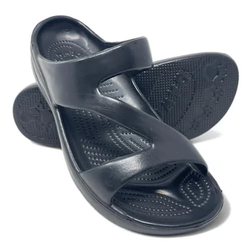 DAWGS Women's Z Sandals - Black, Size 7 | 1 inch heel for arch support, lightweight EVA comfort thumbnail 2