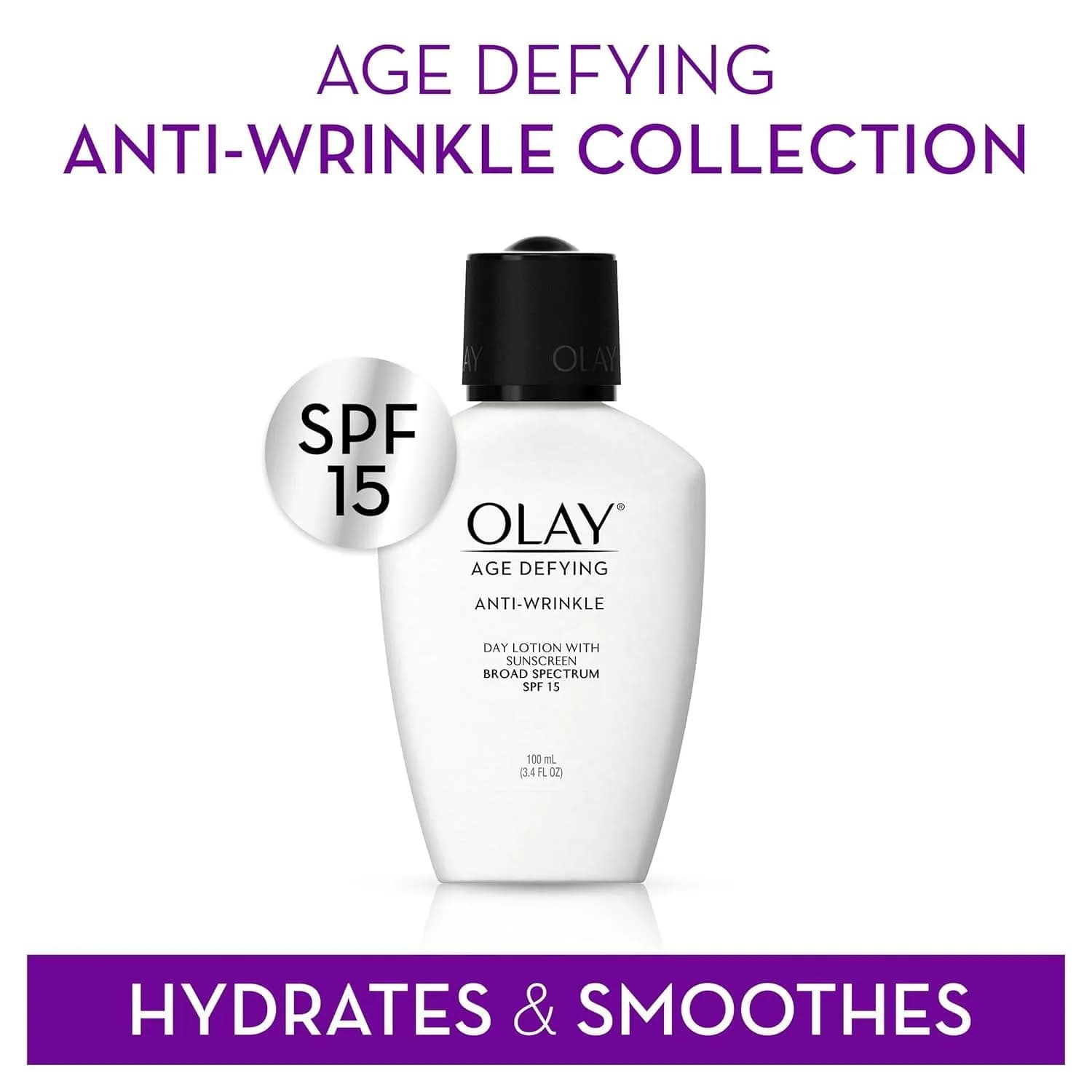 Olay Age Defying Anti-Wrinkle Day Lotion SPF 15 100ml (3.4 Fl Oz) | Broad Spectrum Sun Protection - view 4